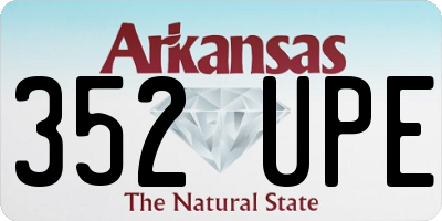 AR license plate 352UPE