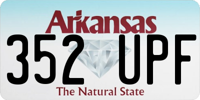 AR license plate 352UPF