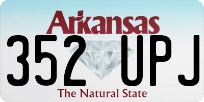 AR license plate 352UPJ