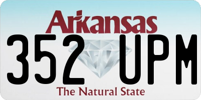 AR license plate 352UPM