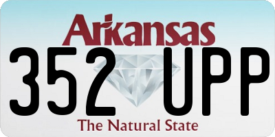 AR license plate 352UPP