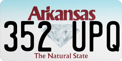 AR license plate 352UPQ