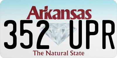 AR license plate 352UPR