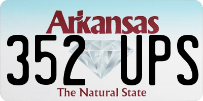 AR license plate 352UPS