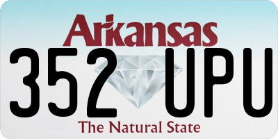 AR license plate 352UPU