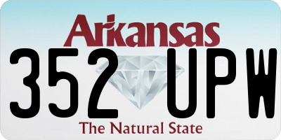 AR license plate 352UPW