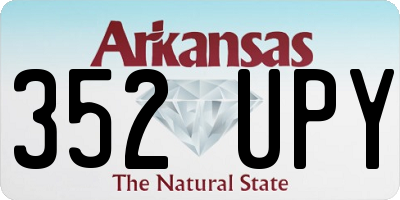 AR license plate 352UPY