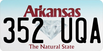 AR license plate 352UQA