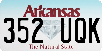 AR license plate 352UQK