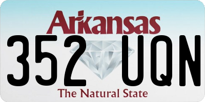 AR license plate 352UQN