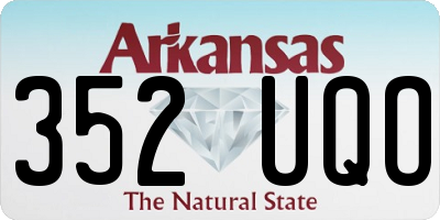 AR license plate 352UQO