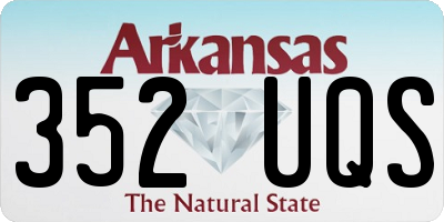 AR license plate 352UQS