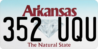 AR license plate 352UQU