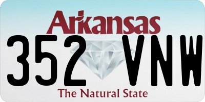 AR license plate 352VNW