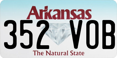 AR license plate 352VOB