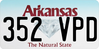 AR license plate 352VPD