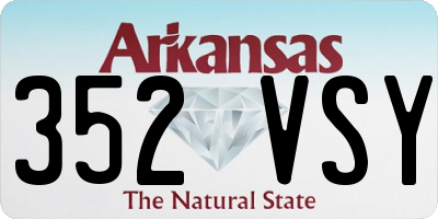 AR license plate 352VSY