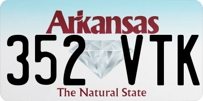 AR license plate 352VTK