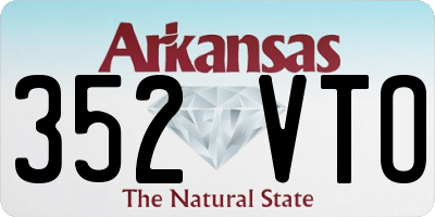 AR license plate 352VTO