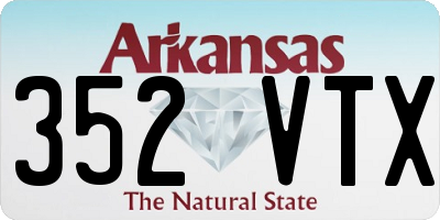 AR license plate 352VTX