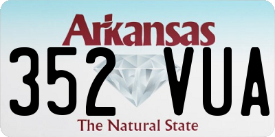 AR license plate 352VUA