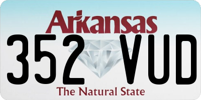 AR license plate 352VUD