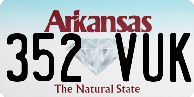 AR license plate 352VUK