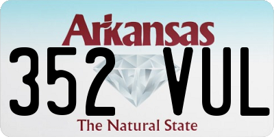 AR license plate 352VUL