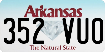 AR license plate 352VUO