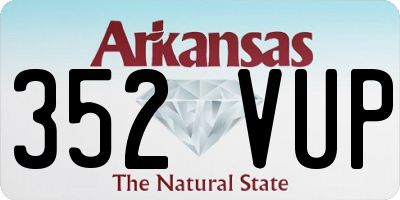 AR license plate 352VUP