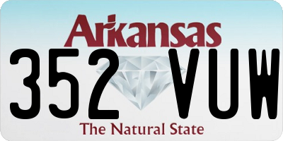 AR license plate 352VUW