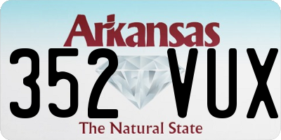 AR license plate 352VUX