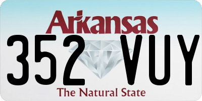 AR license plate 352VUY