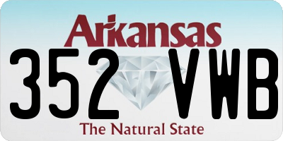 AR license plate 352VWB