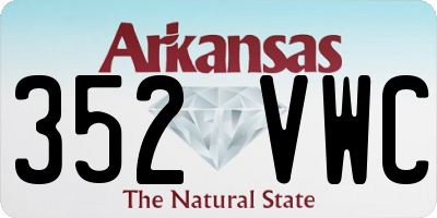AR license plate 352VWC
