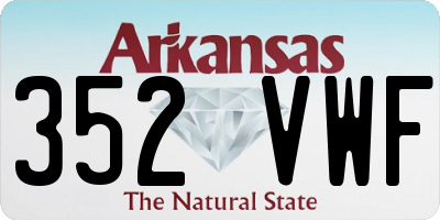 AR license plate 352VWF