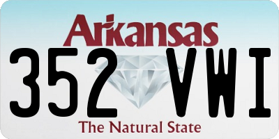 AR license plate 352VWI
