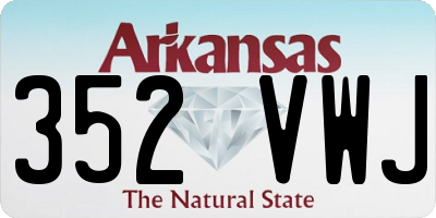 AR license plate 352VWJ