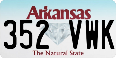 AR license plate 352VWK
