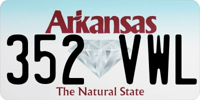 AR license plate 352VWL