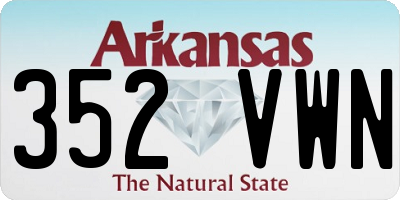 AR license plate 352VWN