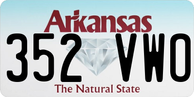 AR license plate 352VWO