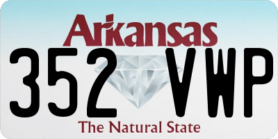 AR license plate 352VWP