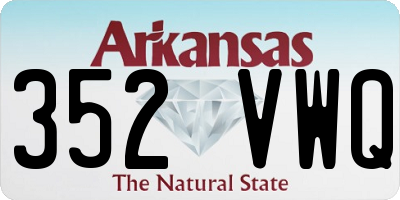 AR license plate 352VWQ