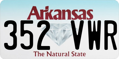 AR license plate 352VWR