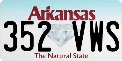 AR license plate 352VWS
