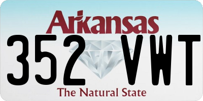 AR license plate 352VWT
