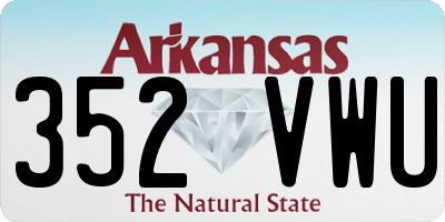 AR license plate 352VWU