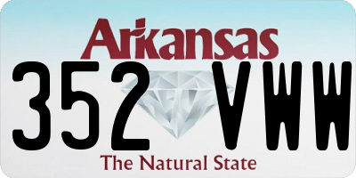 AR license plate 352VWW