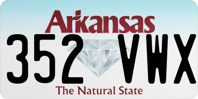 AR license plate 352VWX